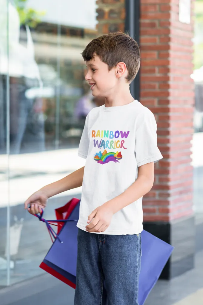 Rainbow Warrior! Holi T-Shirt For Boy