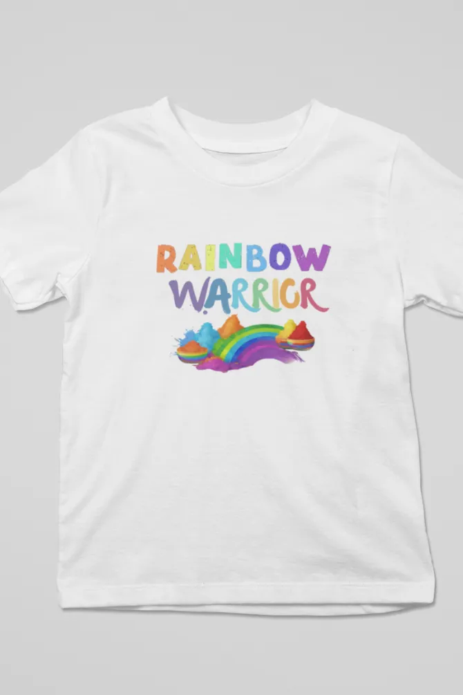 Rainbow Warrior! Holi T-Shirt For Boy