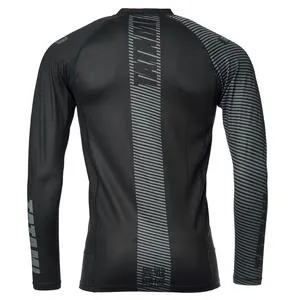 Rash Guard - Tatami Fightwear - 'Essential 3.0' - Musta-Harmaa