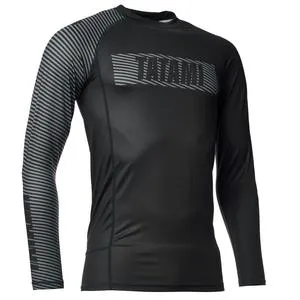 Rash Guard - Tatami Fightwear - 'Essential 3.0' - Musta-Harmaa