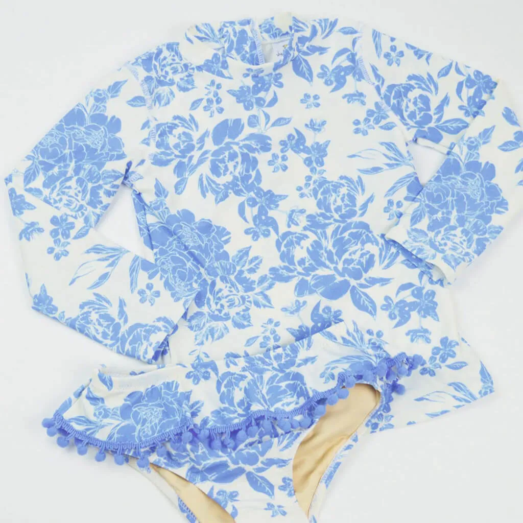 Rashguard Set Blue Bouquet