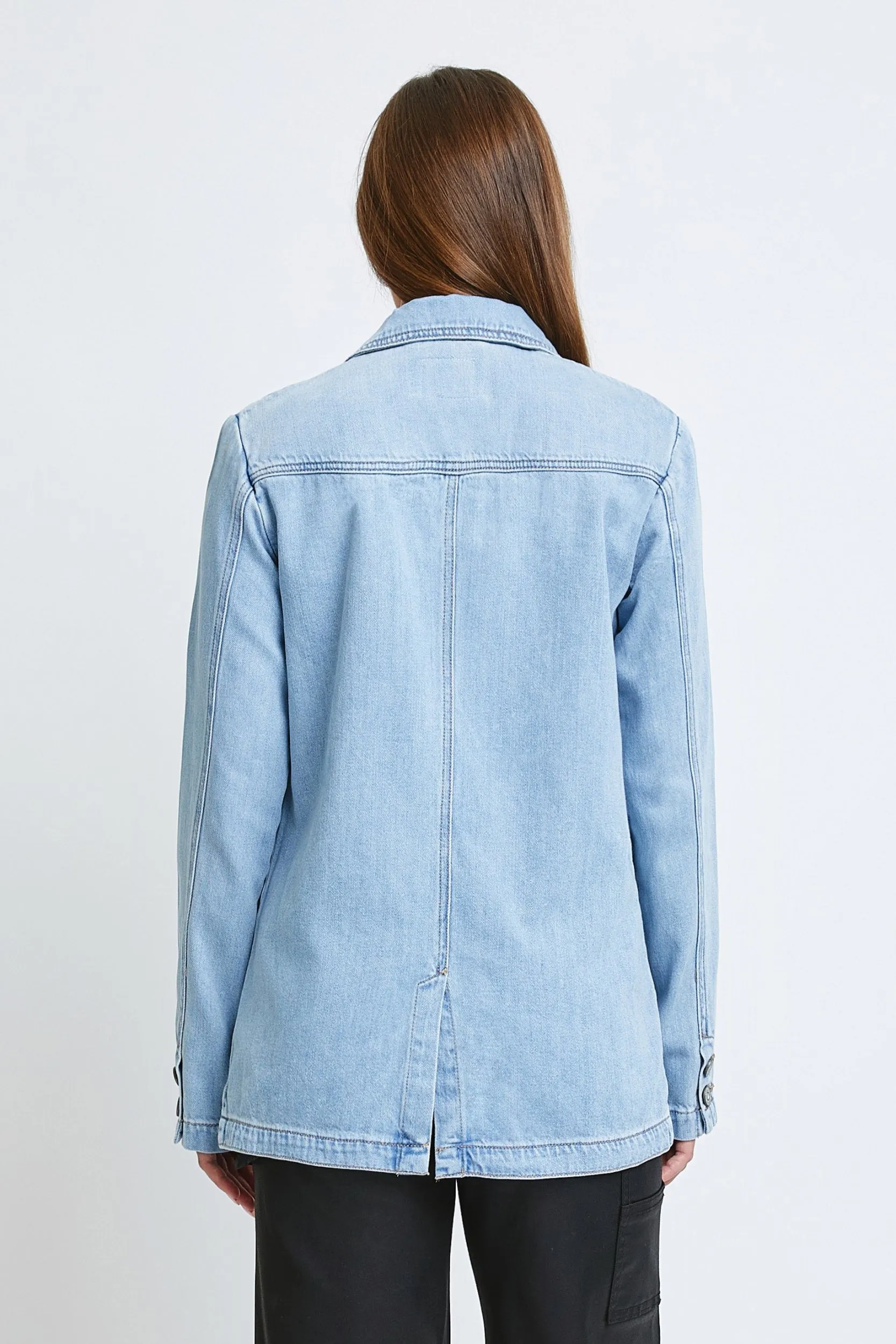 [REBEL] LIGHT WASH DENIM BLAZER