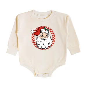 Retro Santa Christmas L/S Romper