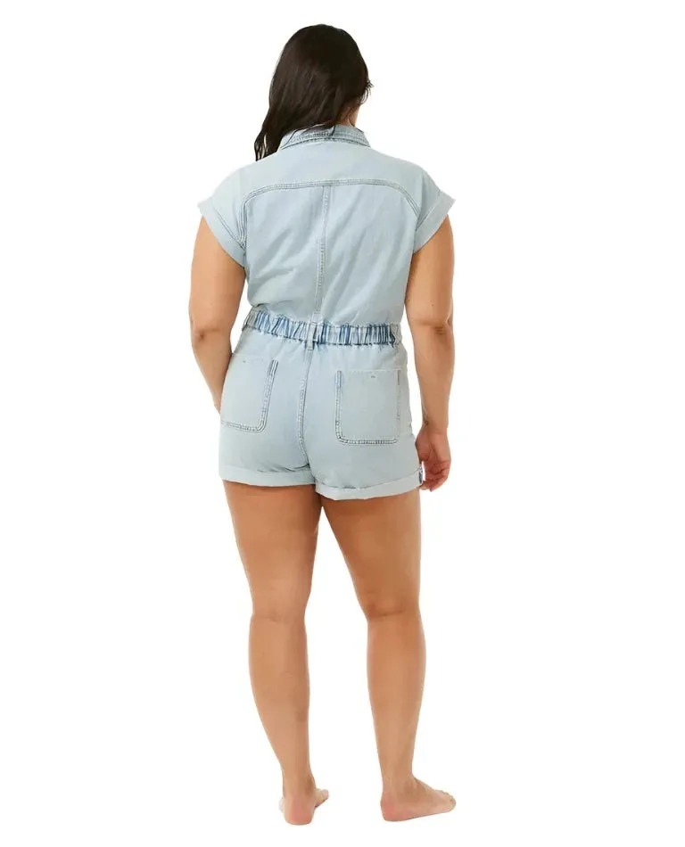 RIP CURL Women's Venice Romper Light Blue