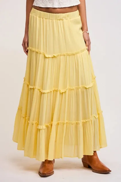 Ruffle Tiered Maxi Skirt