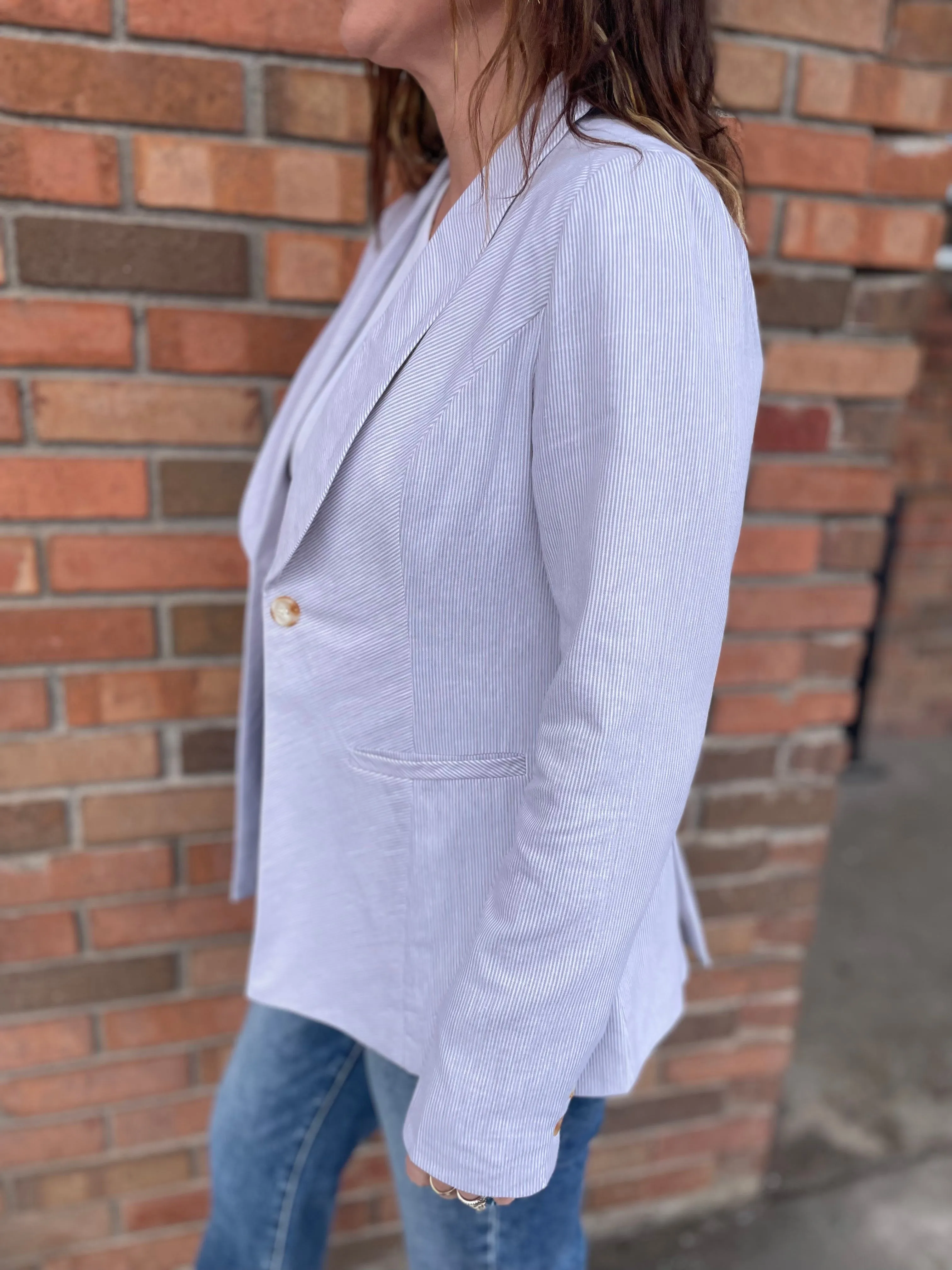 Seer Sucker Slim Fit Blazer