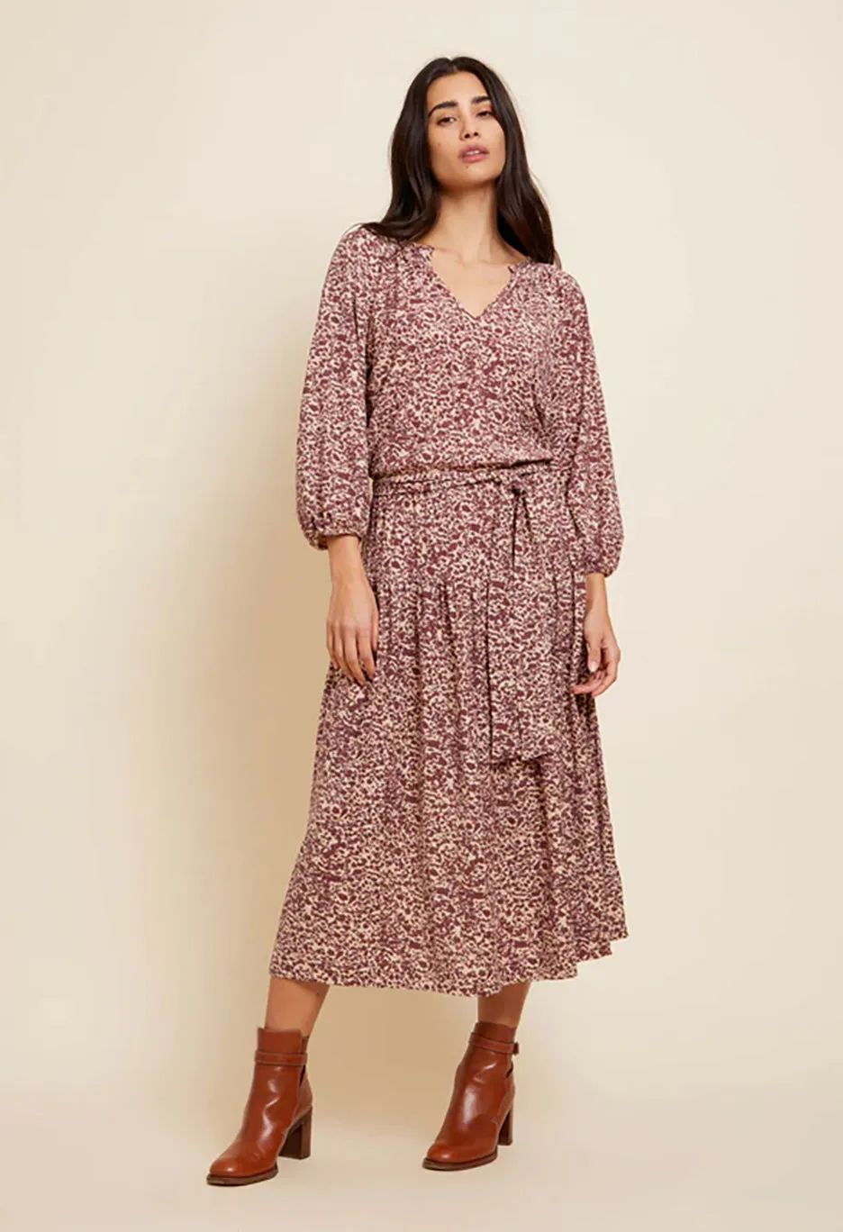 Simona Easy Peasant Dress