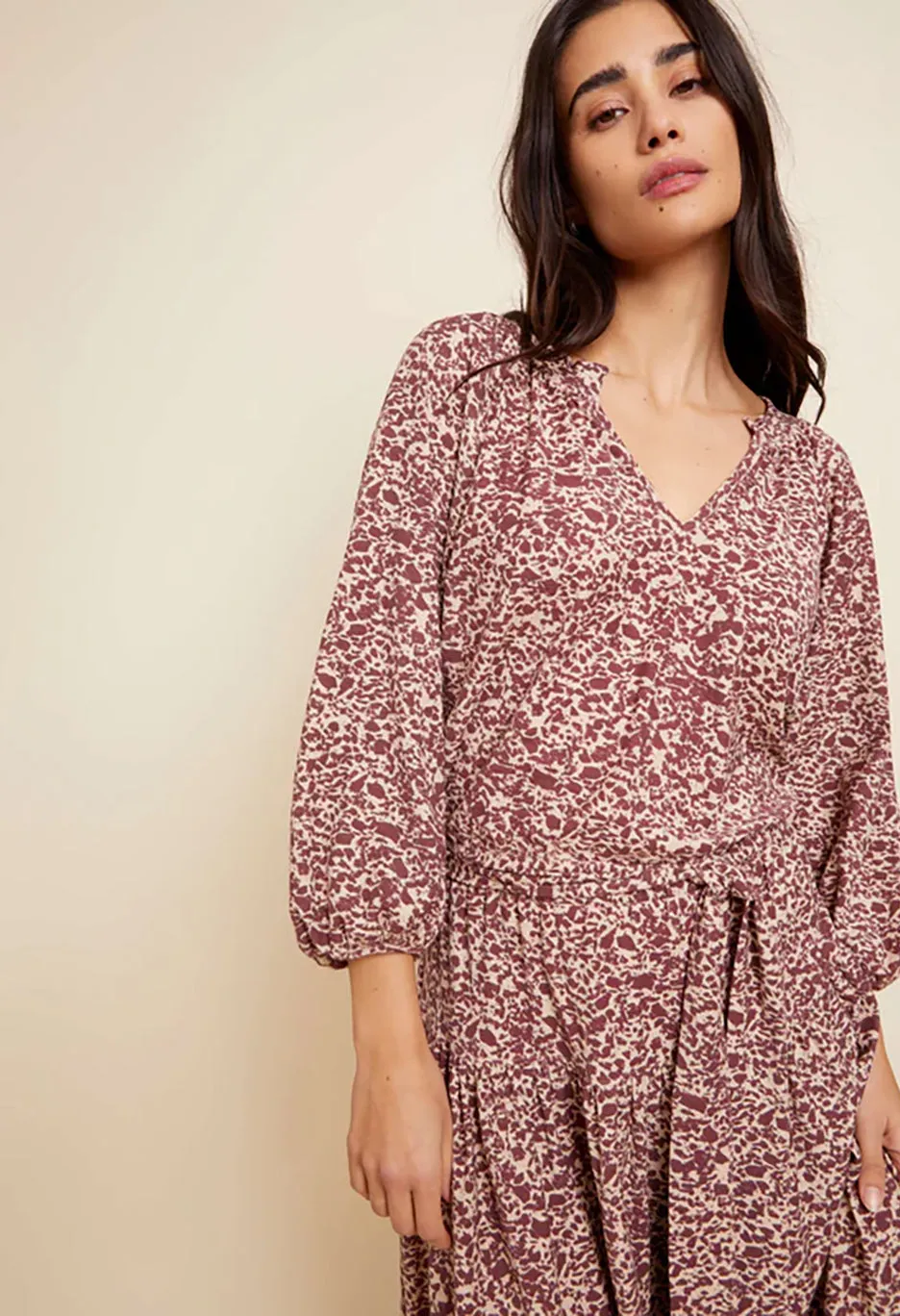 Simona Easy Peasant Dress