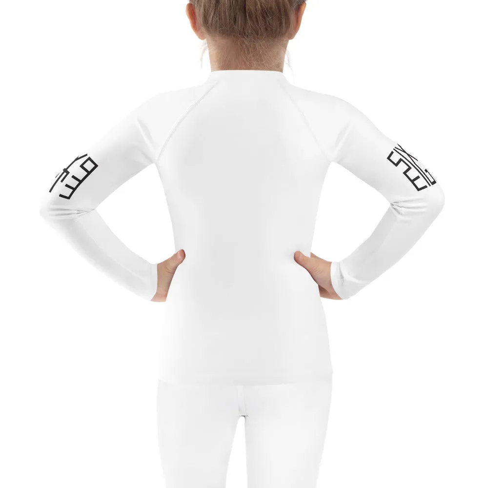 Sixty Eight 93 Logo Black & White Kids Rash Guard