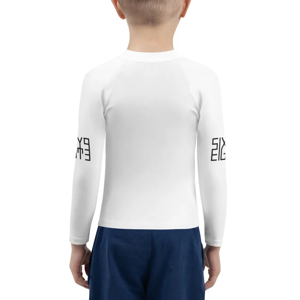 Sixty Eight 93 Logo Black & White Kids Rash Guard