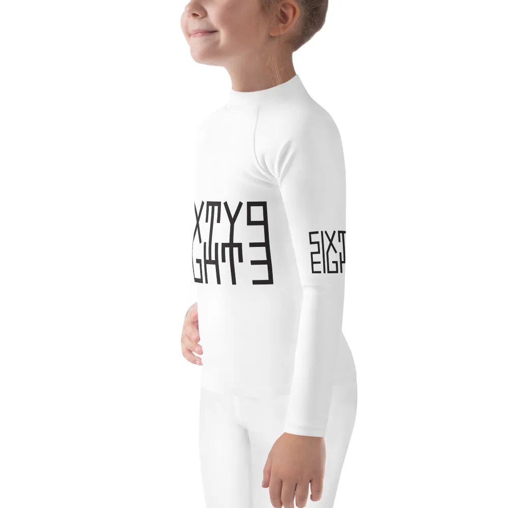 Sixty Eight 93 Logo Black & White Kids Rash Guard