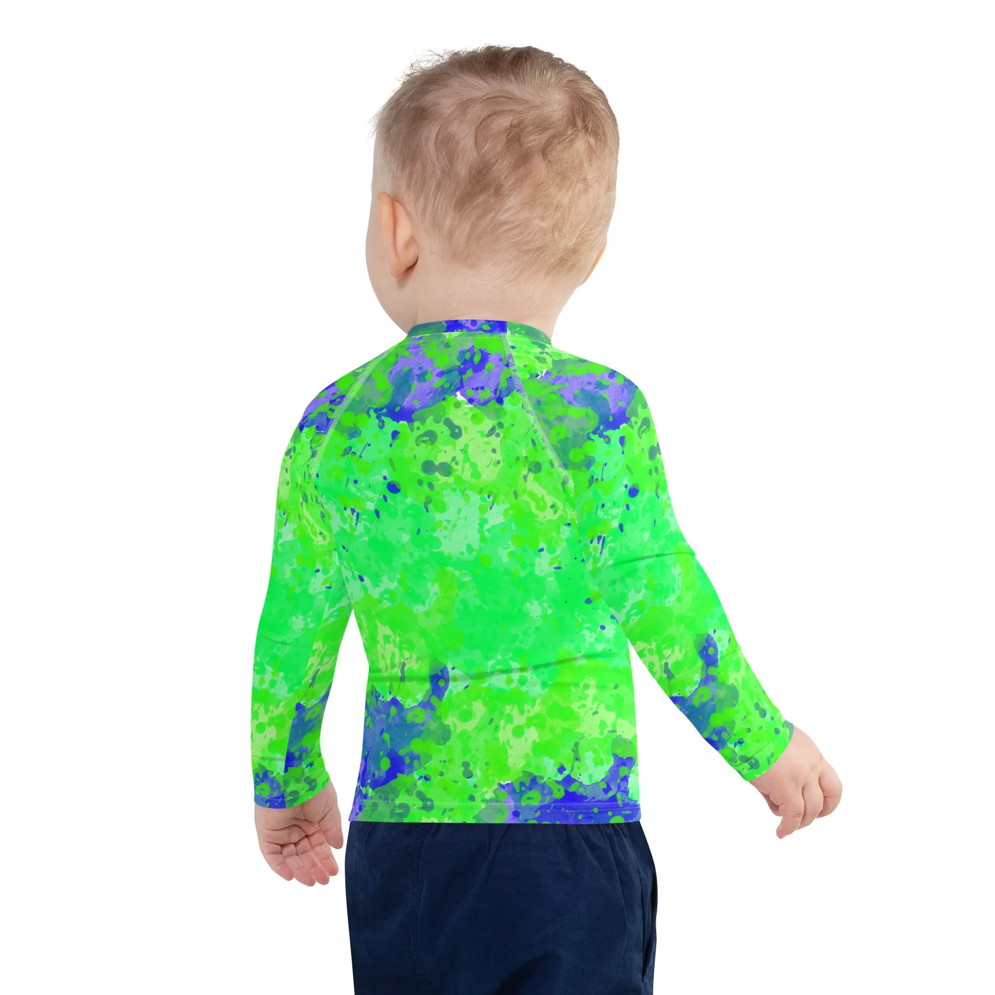 Sixty Eight 93 Logo White Earthy Kids Rash Guard