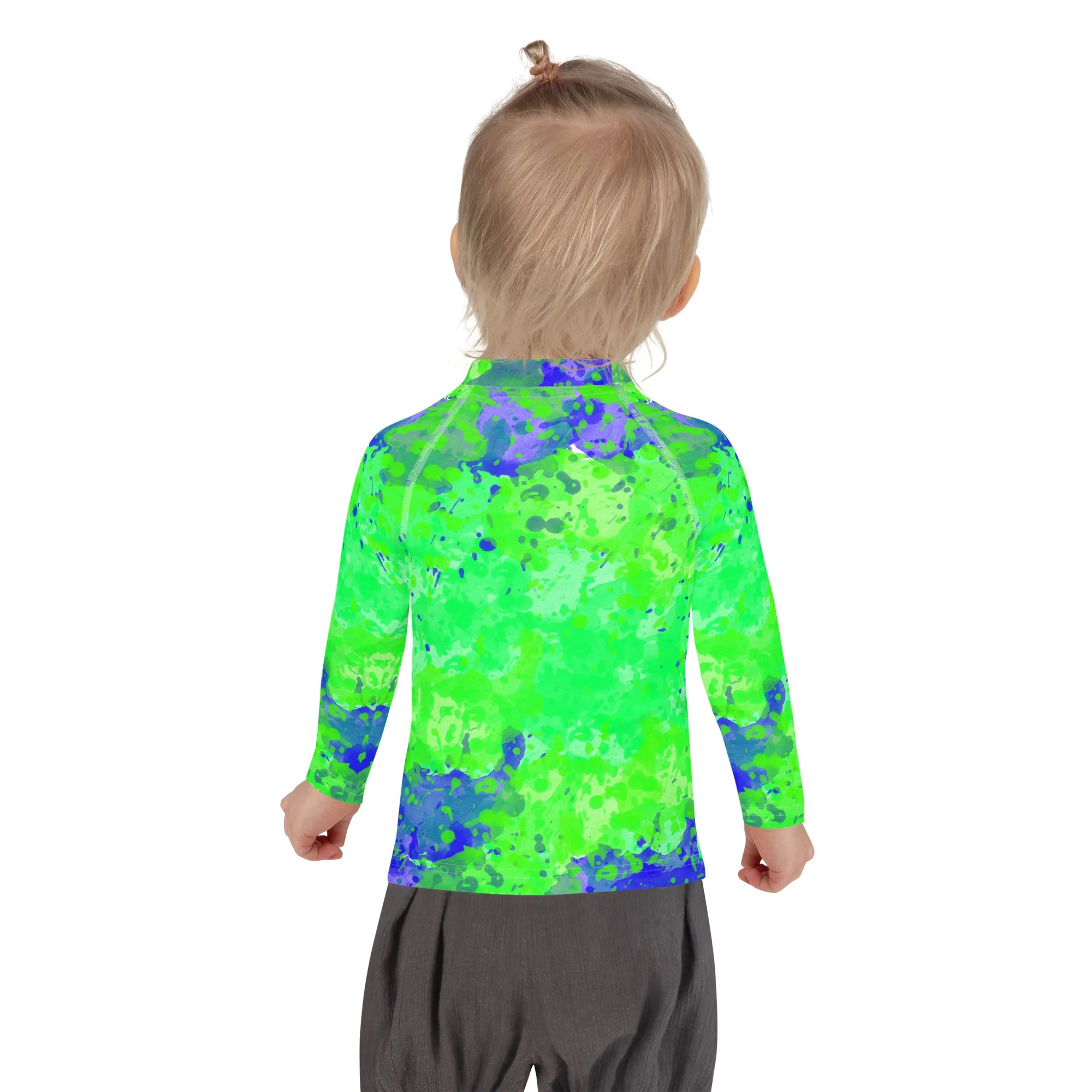 Sixty Eight 93 Logo White Earthy Kids Rash Guard