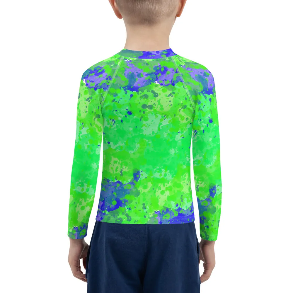 Sixty Eight 93 Logo White Earthy Kids Rash Guard