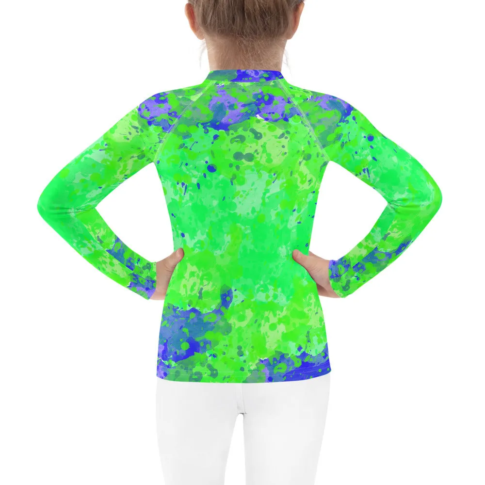 Sixty Eight 93 Logo White Earthy Kids Rash Guard