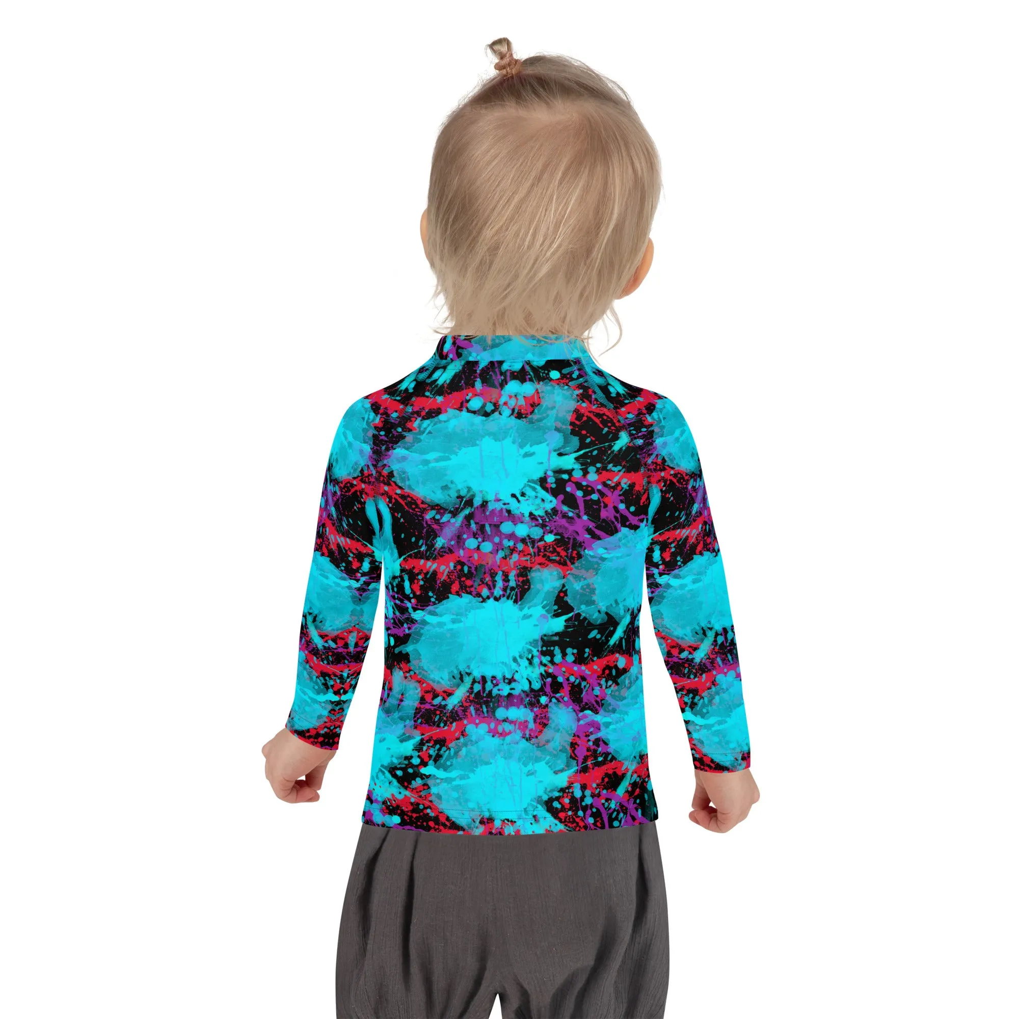 Sixty Eight 93 Logo White #Splatter 1.2 Kids Rash Guard