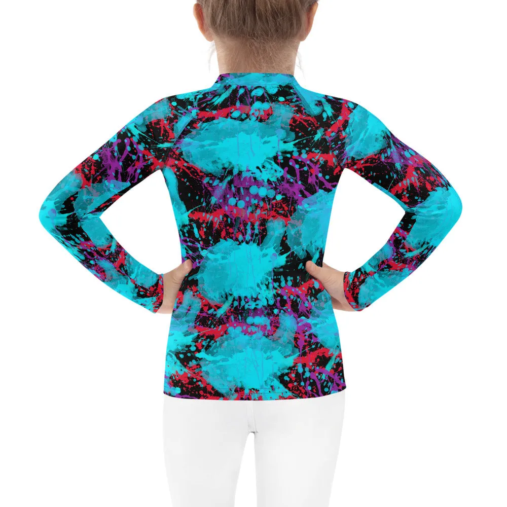Sixty Eight 93 Logo White #Splatter 1.2 Kids Rash Guard