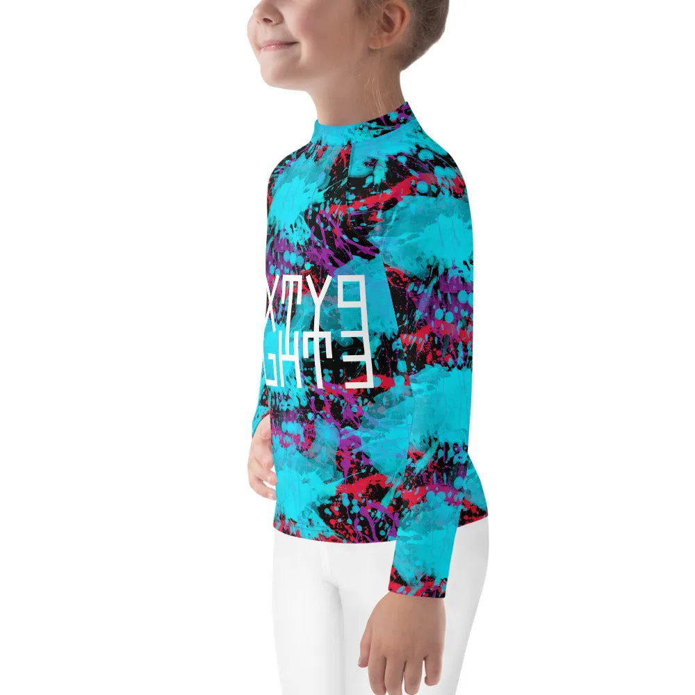 Sixty Eight 93 Logo White #Splatter 1.2 Kids Rash Guard
