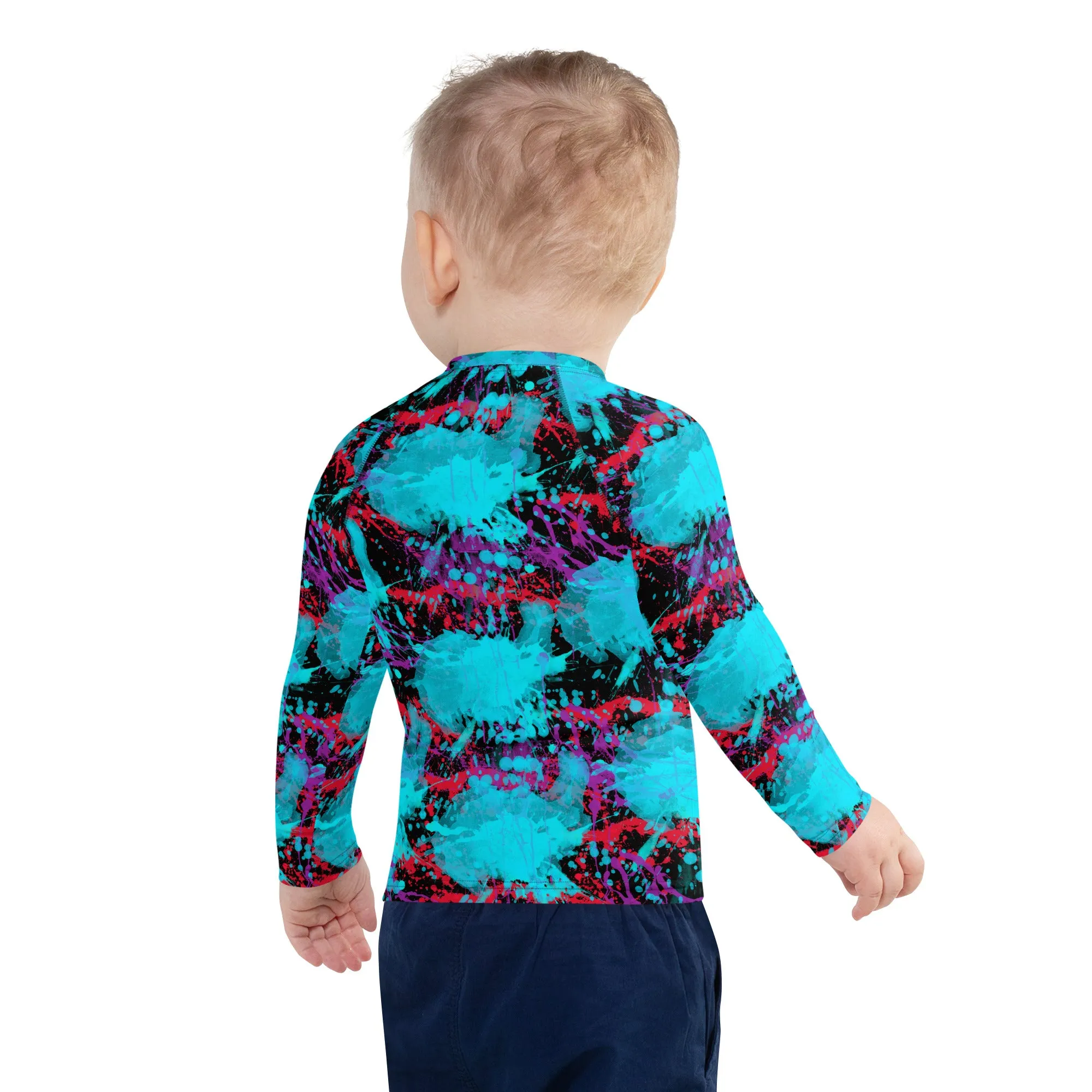 Sixty Eight 93 Logo White #Splatter 1.2 Kids Rash Guard