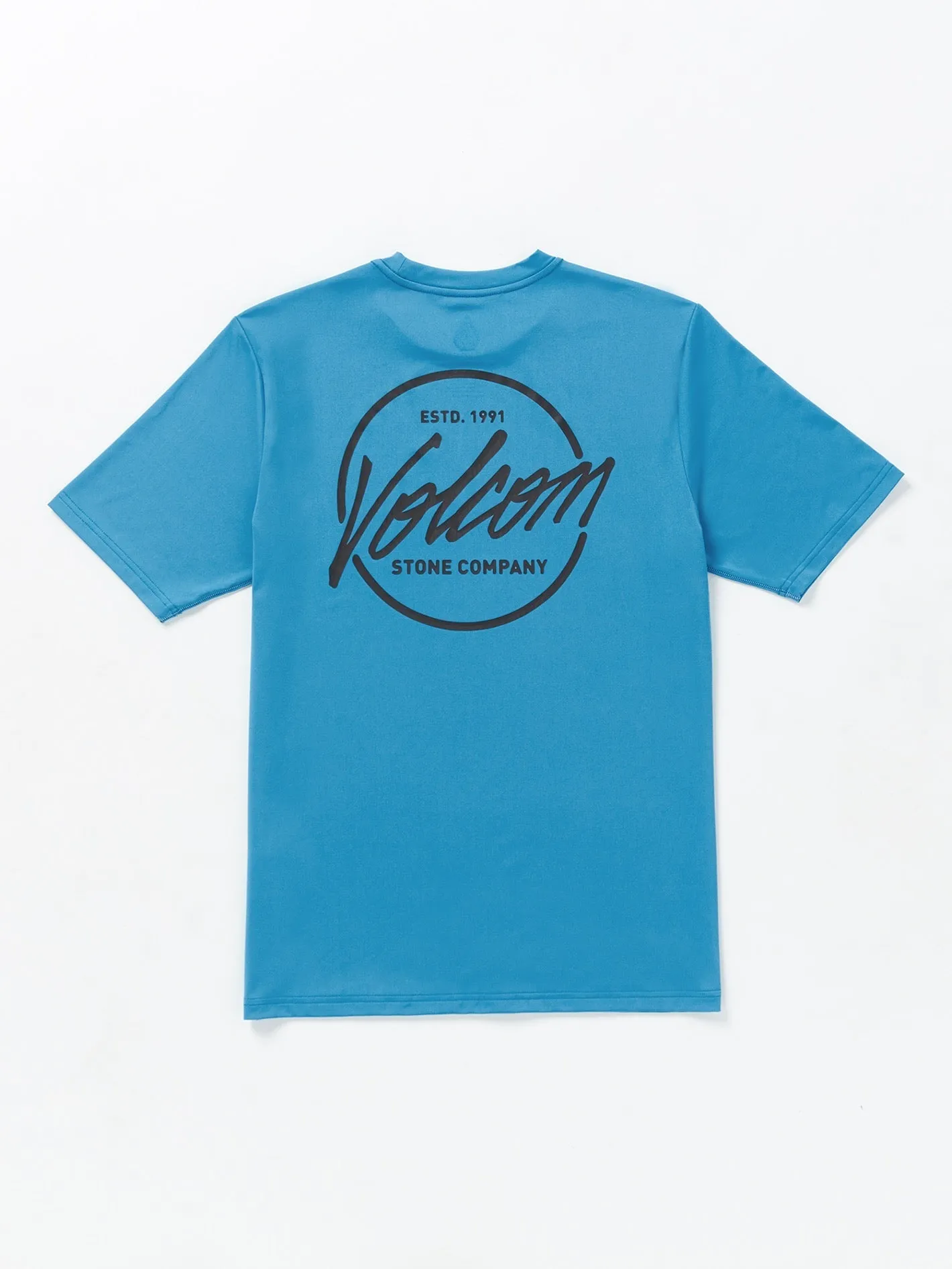 Stone Stamp Short Sleeve Rashguard - Tidal Blue