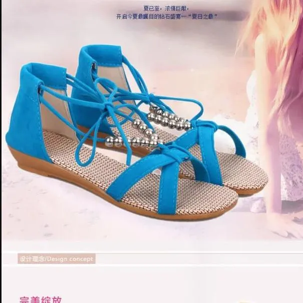 Suede Slope Heel Peep-toe Summer Ankle Strap Sandals