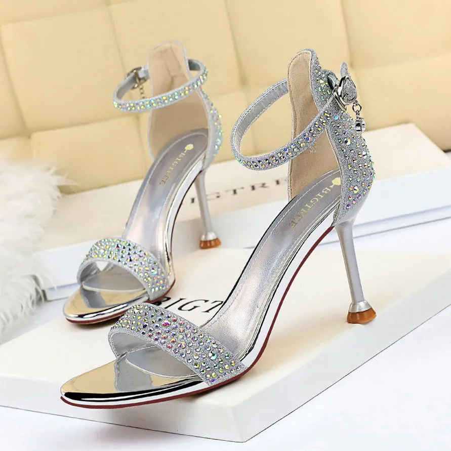 Summer Open-toe Rhinestone Party Sandals