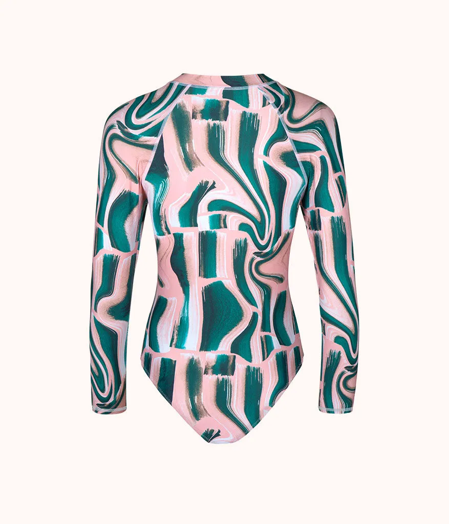 The Swim One Piece Rashguard: Paint Brush