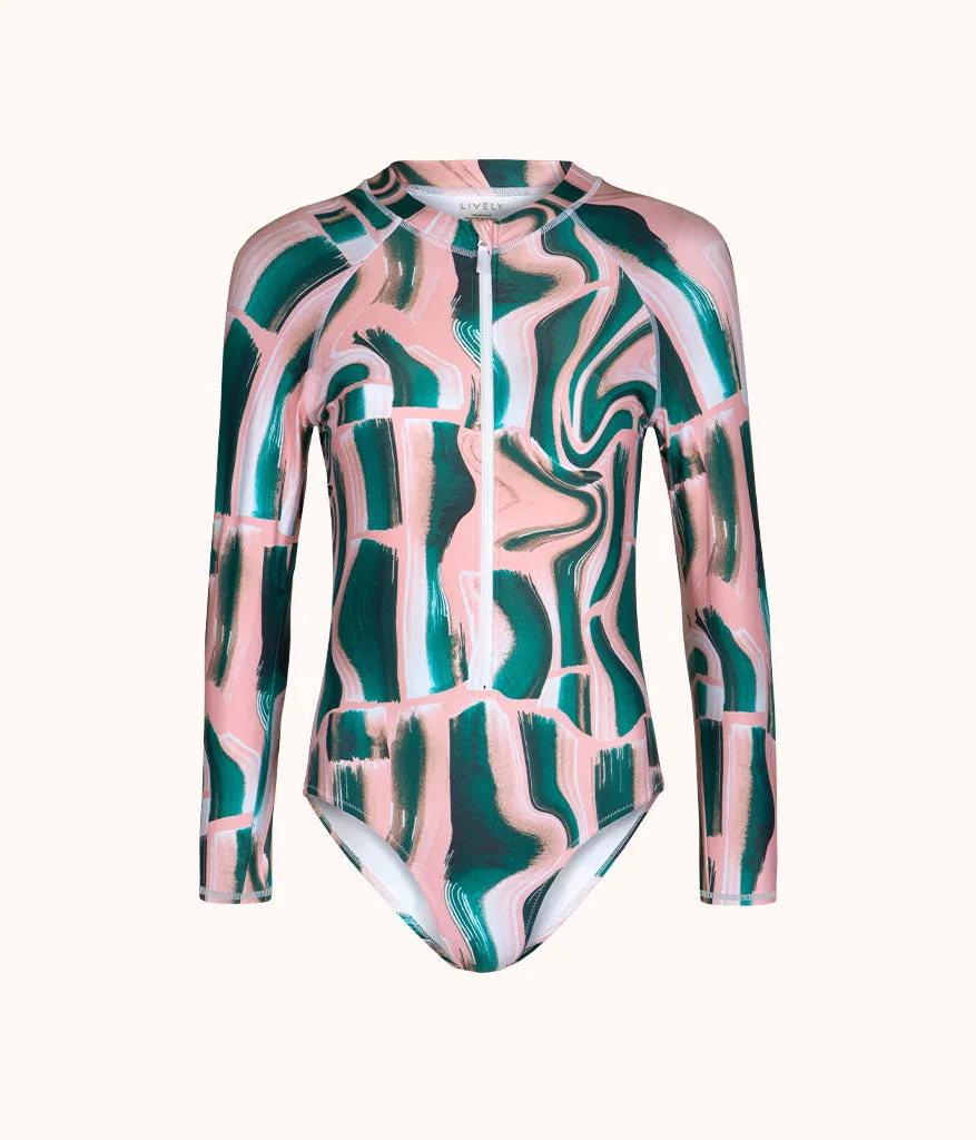 The Swim One Piece Rashguard: Paint Brush