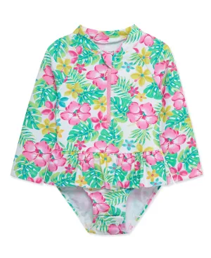 Tropical One-Piece Rashguard Swimsuit (6M-24M)