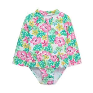 Tropical Rash Guard Toddler Swim Suit