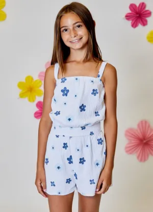Tween Capri Sky Combo Romper-Design History