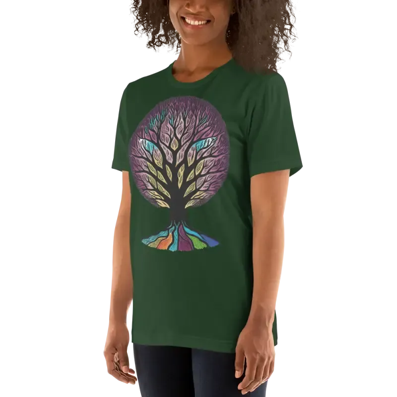 Vibrant Rainbow Colored Unisex t Shirt