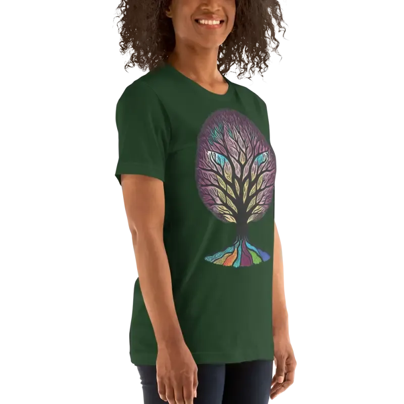 Vibrant Rainbow Colored Unisex t Shirt