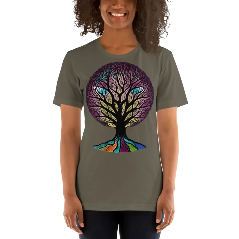 Vibrant Rainbow Colored Unisex t Shirt