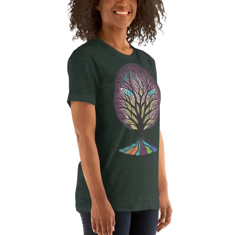 Vibrant Rainbow Colored Unisex t Shirt