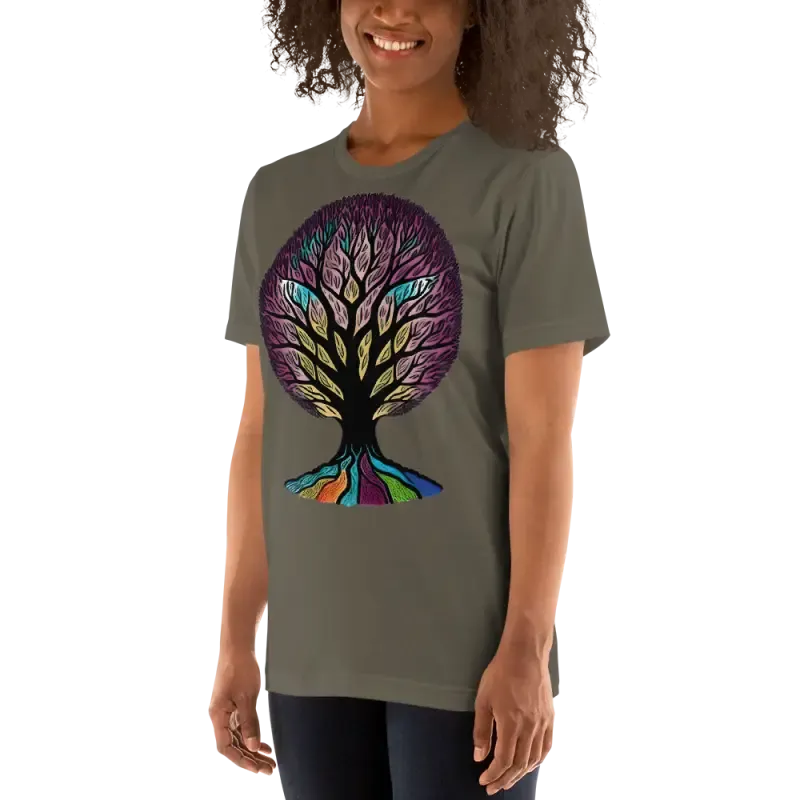 Vibrant Rainbow Colored Unisex t Shirt