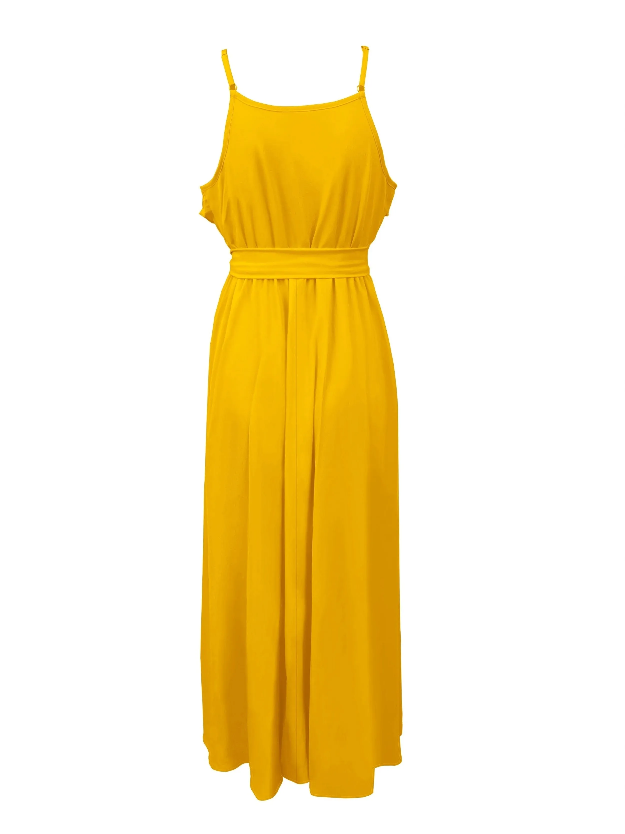 Vibrant Ruffle Trim Cami Dress