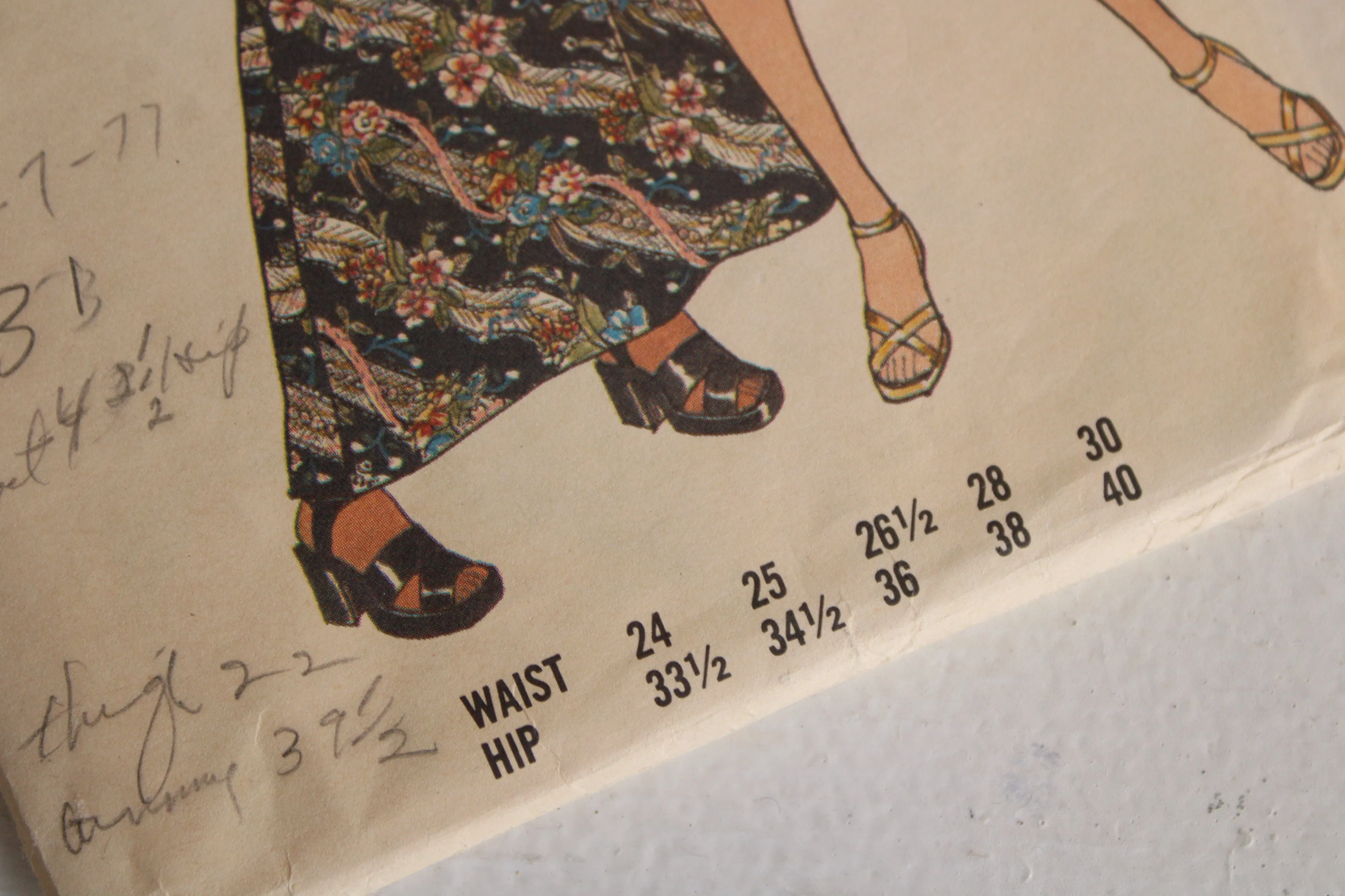 Vintage 1970s Butterick Skirt Sewing Pattern 3457