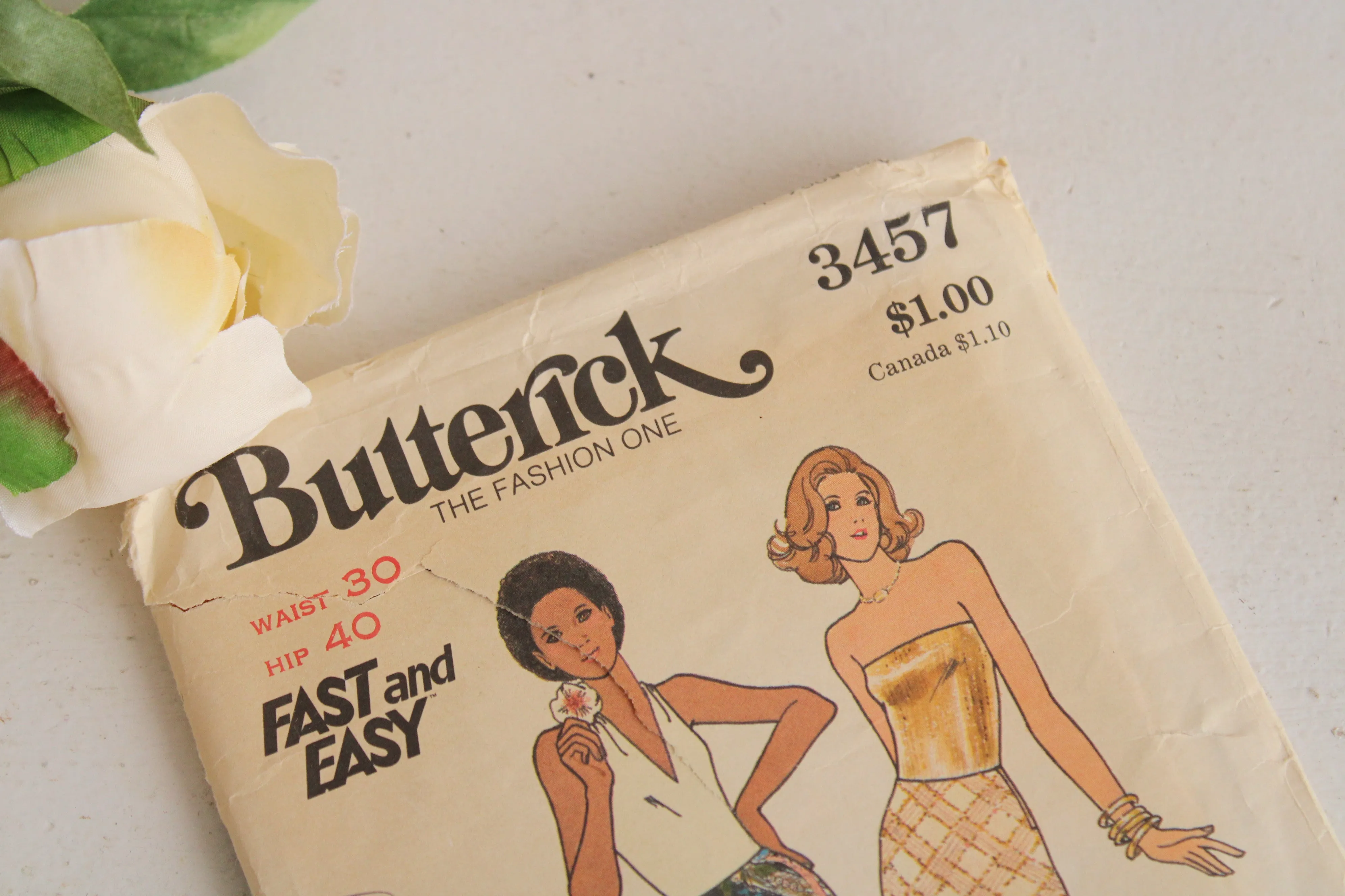 Vintage 1970s Butterick Skirt Sewing Pattern 3457