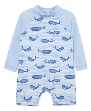 Whale Long Sleeve Rashguard Suit (6M-24M)
