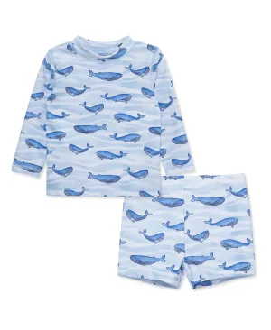 Whale Rashguard Set (2T-4T)