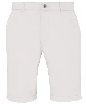White - Men's chino shorts