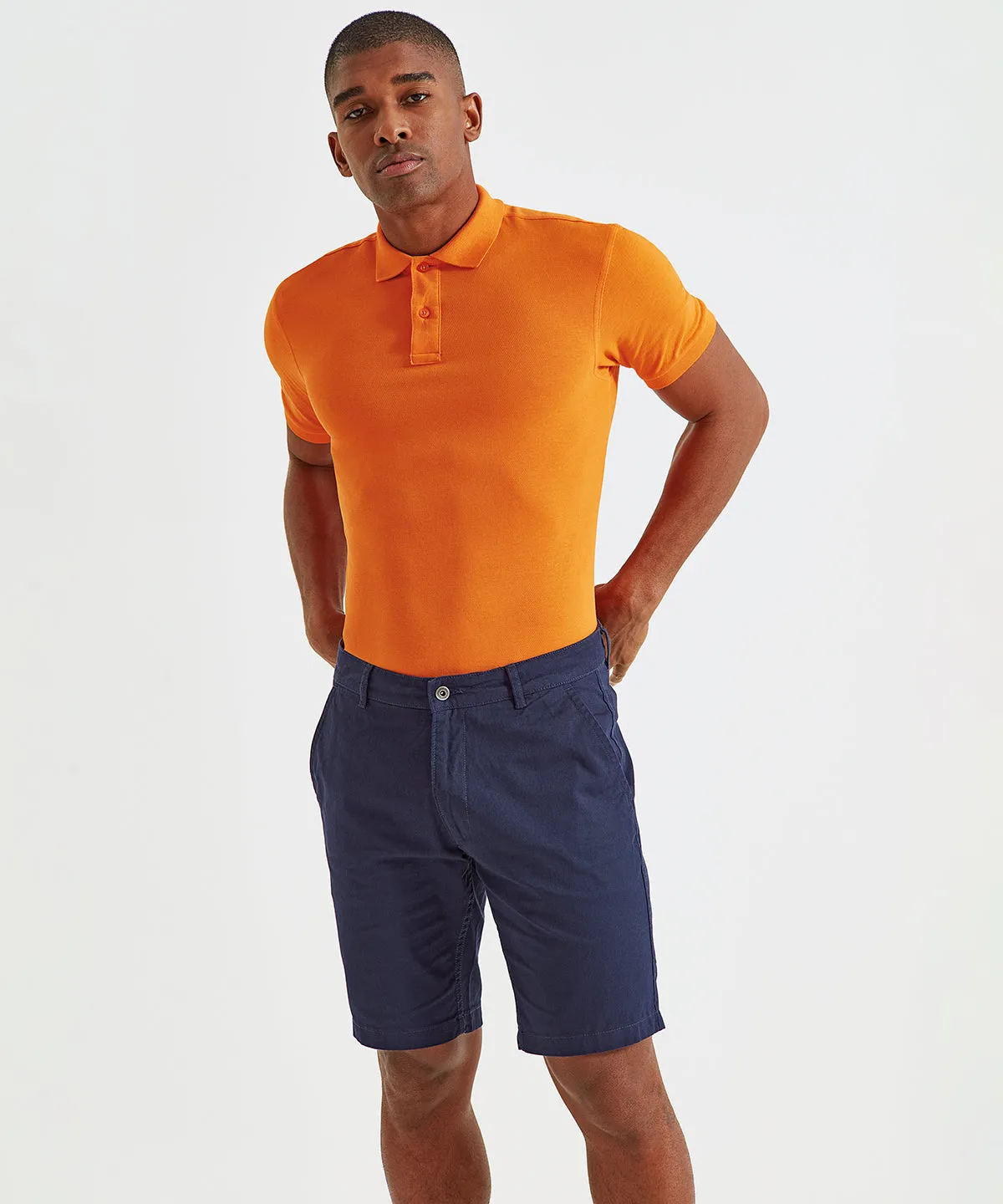 White - Men's chino shorts