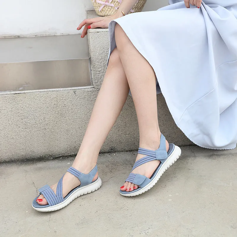 Wholesale Women's Sandals Lightweight Sporty Comfortable Elastic Slippers