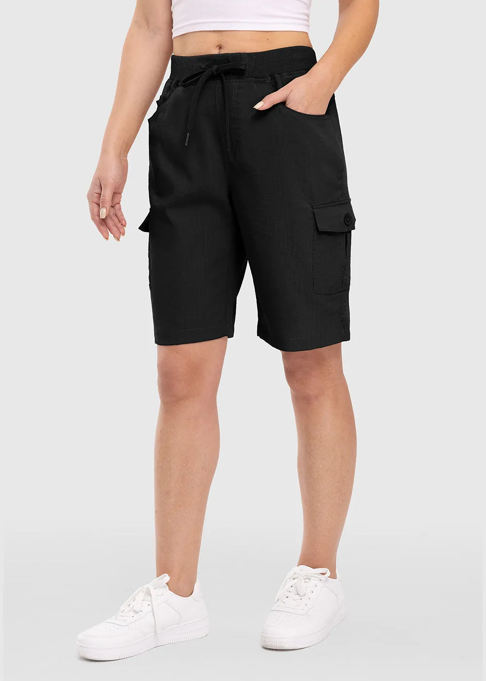 Women's 10" Lightweight Knee Length Casual Shorts