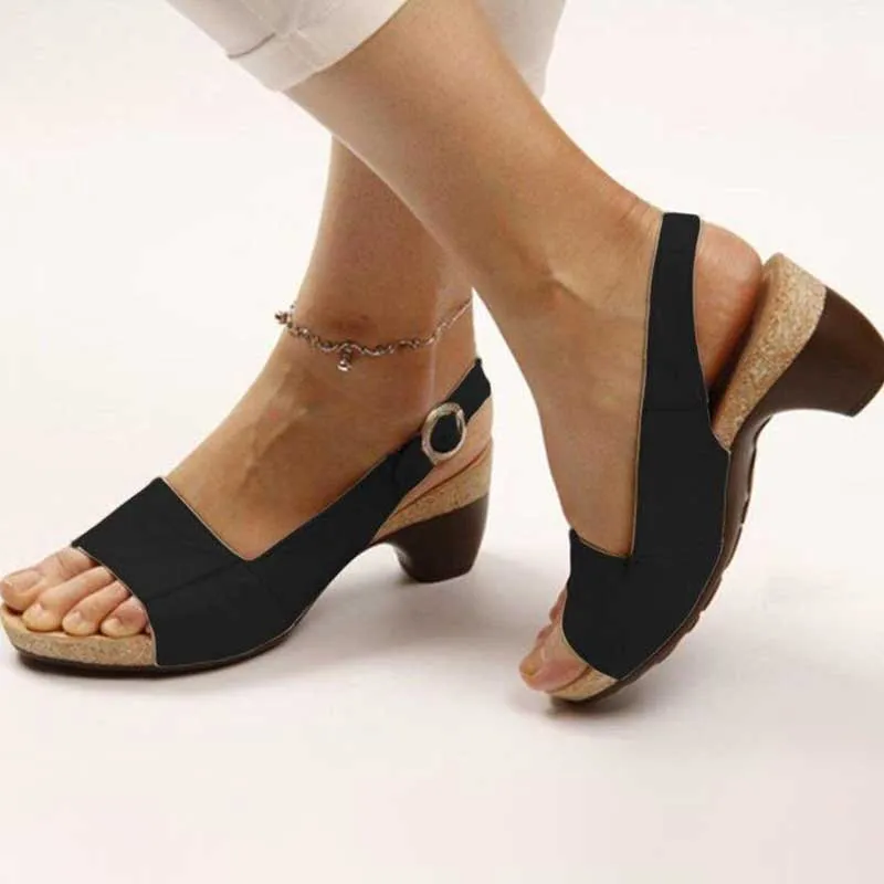Women's Orthopedic Sandals with Heel